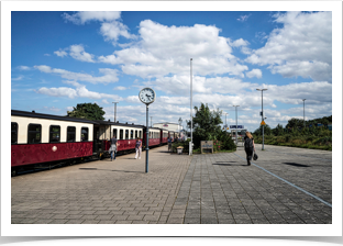 Our train awaits at Bad Doberan station.